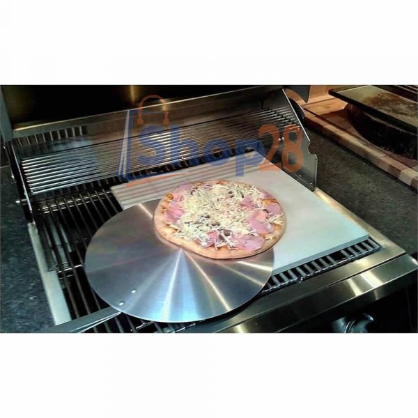 PÁ PARA PIZZA EM ALUMÍNIO POLIDO DIÂMETRO 35 CABO 18 da GALLIZZI - Image 3